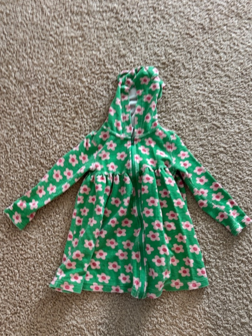 Tucker + Tate Green Floral Hooded Swim Coverup